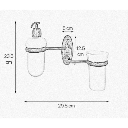 kupelna mosadz bronz doplnok stena tekute mydlo drziak umyvadlo mediteransky zubna kefka drziak klasicky kupelna interierovy dekoracny patina antiko country restauracia hotel vidiecky resto dom.jpg